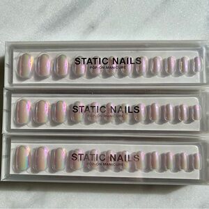 Static Nails Doe Round Bundle of 3 Sets Pop On Nails